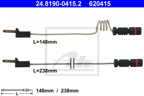 senzor de avertizare,uzura placute de frana 24.8190-0415.2 ATE