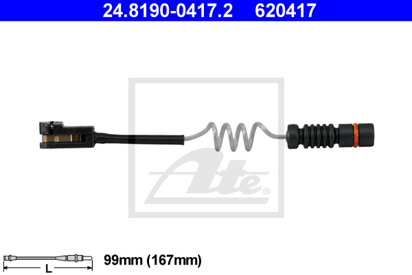 senzor de avertizare,uzura placute de frana 24.8190-0417.2 ATE