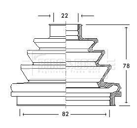 Burduf cauciuc, articulatie planetara BCB2110 BORG & BECK