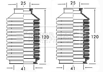 Burduf cauciuc, directie BSG3083 BORG & BECK