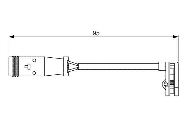 senzor de avertizare,uzura placute de frana 1 987 473 036 BOSCH