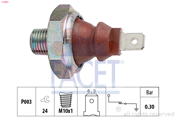 Senzor presiune ulei 7.0007 FACET