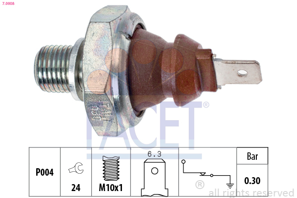 Senzor presiune ulei 7.0008 FACET