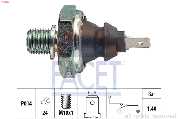 Senzor presiune ulei 7.0046 FACET