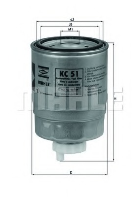 filtru combustibil KC 51 KNECHT