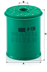 filtru combustibil P 738 x MANN-FILTER