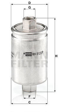 filtru combustibil WK 612/2 MANN-FILTER