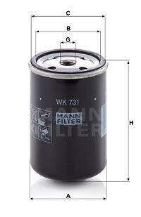 filtru combustibil WK 731 MANN-FILTER