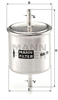 filtru combustibil WK 79 MANN-FILTER