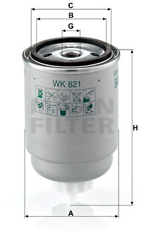 filtru combustibil WK 821 MANN-FILTER