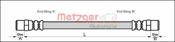 Furtun frana 4114672 METZGER