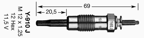 Bujie incandescenta 3873 NGK