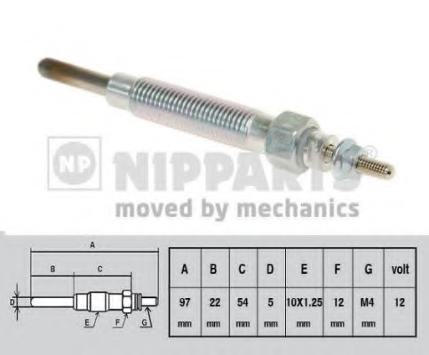 Bujie incandescenta J5710500 NIPPARTS