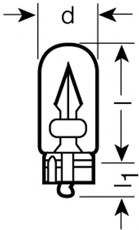 Bec, semnalizator / Bec, iluminare numar circulatie 2845 OSRAM