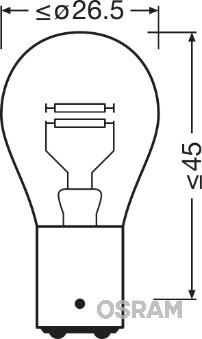 Bec, lampa frana / lampa spate / Bec, lampa frana 7225-02B OSRAM