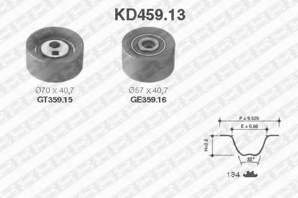 Set curea de distributie KD459.13 SNR