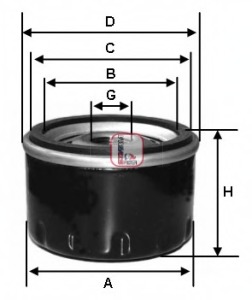 Filtru ulei S 1530 R SOFIMA