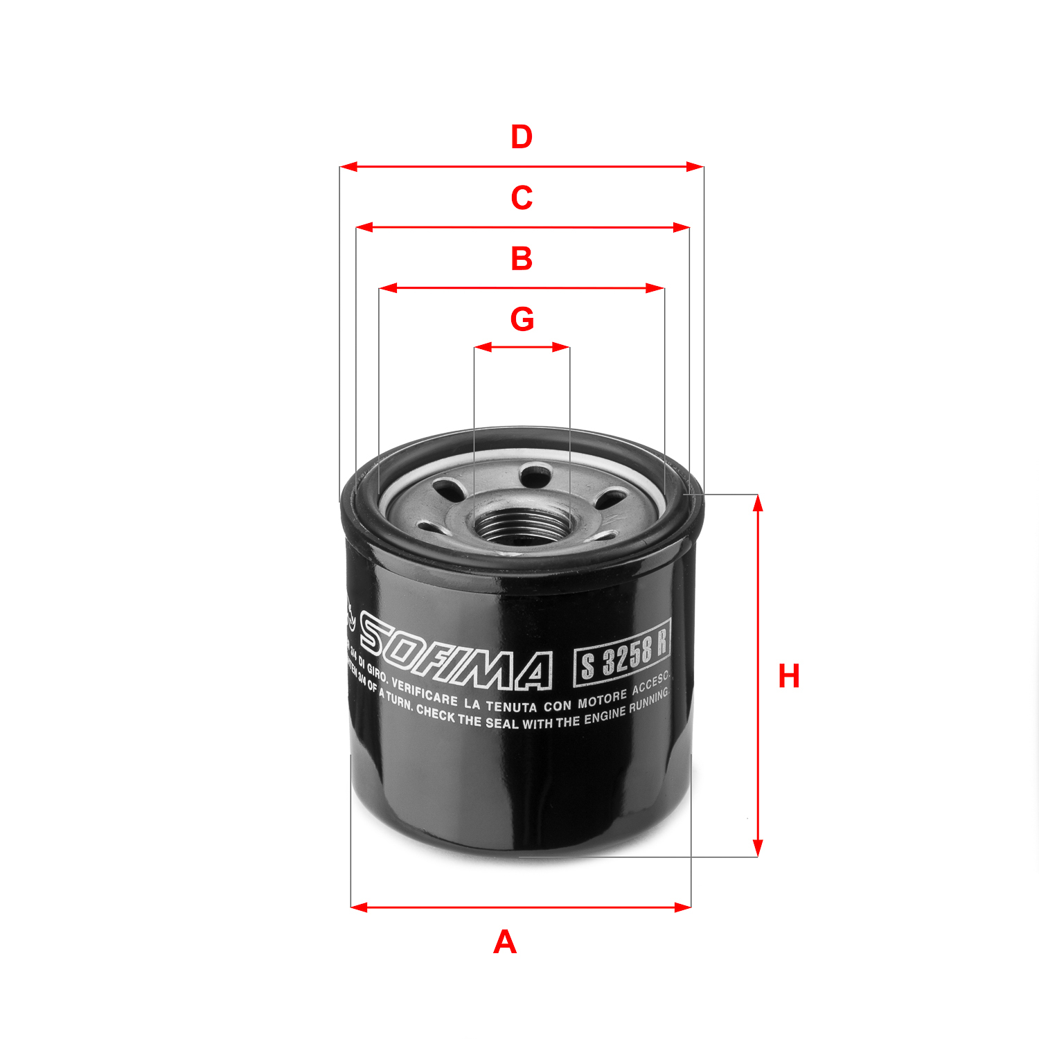 Filtru ulei S 3258 R SOFIMA