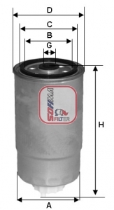 filtru combustibil S 4384 NR SOFIMA