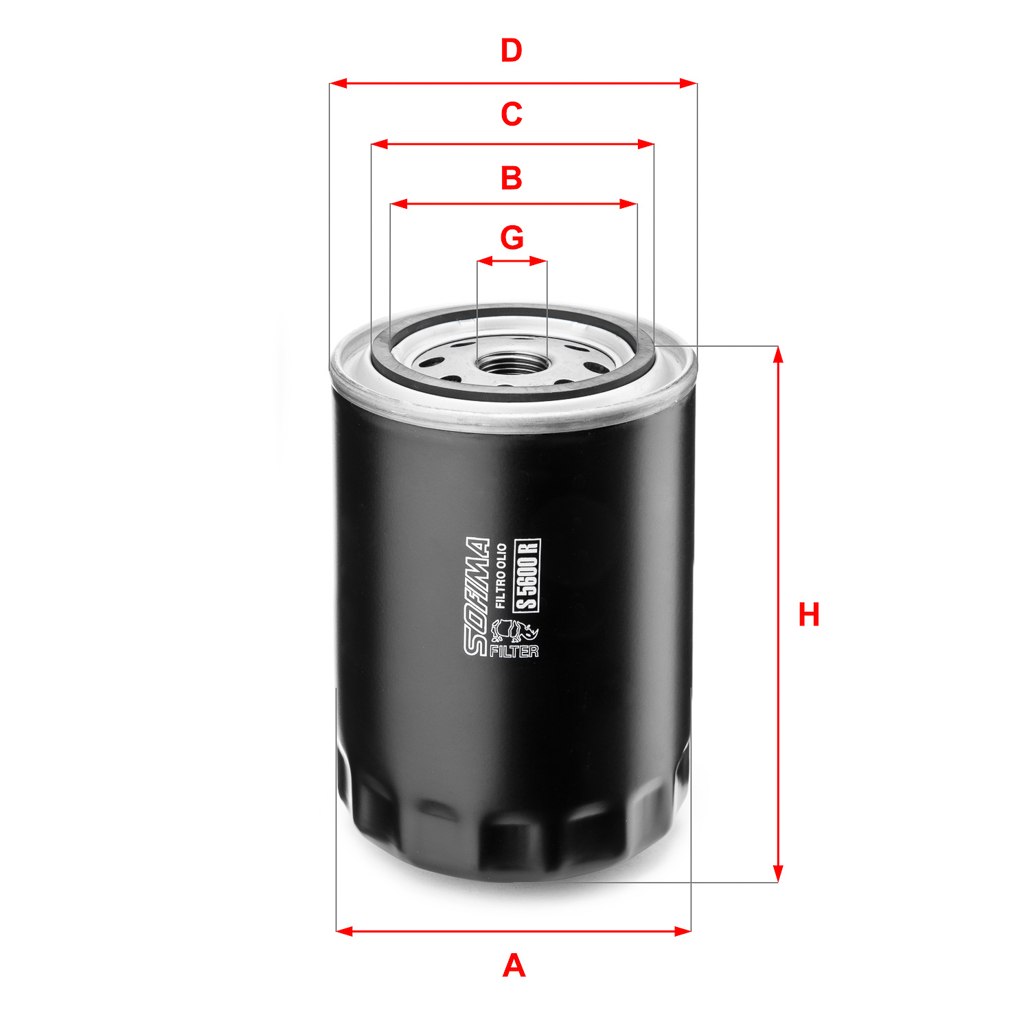 Filtru ulei S 5600 R SOFIMA