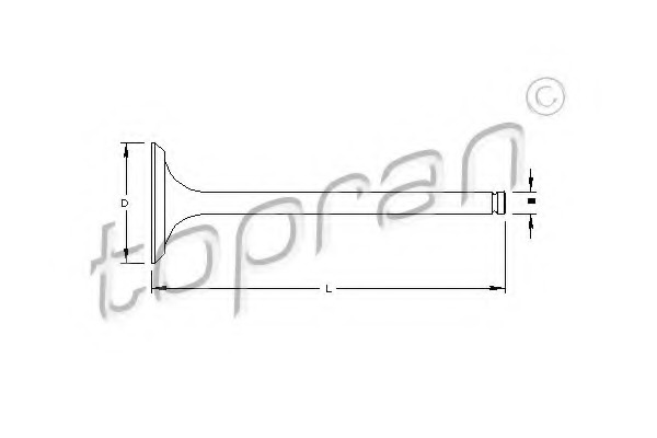 Supapa admisie 700 655 TOPRAN